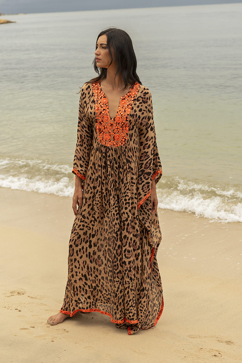 LOURDES CAFTAN ORANGE